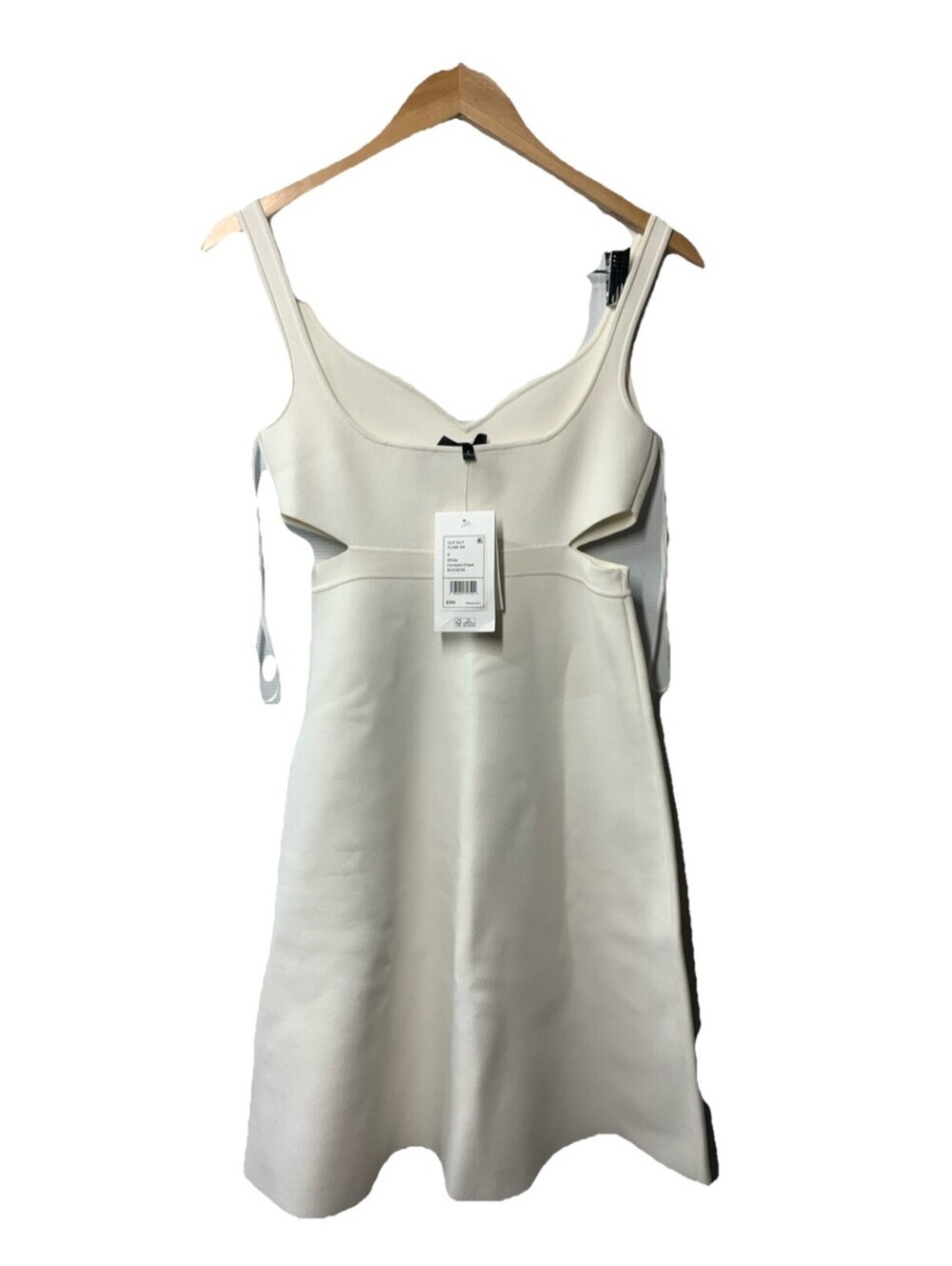 Theory Women's Cut Out Flare Dress M1016734 Compact Size Small White Sleeveless